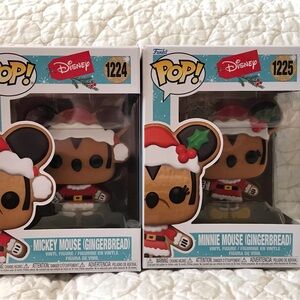 Funko Mickey and Minnie Gingerbread Holiday Figures Christmas